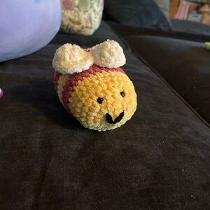 Plush Bumblebee Stuffed Animal Toy - Yellow and Pink